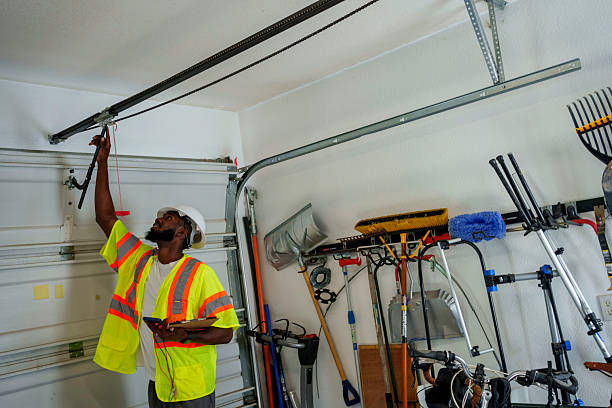 Professional Garage Door Installation technician working in Christopher, IL